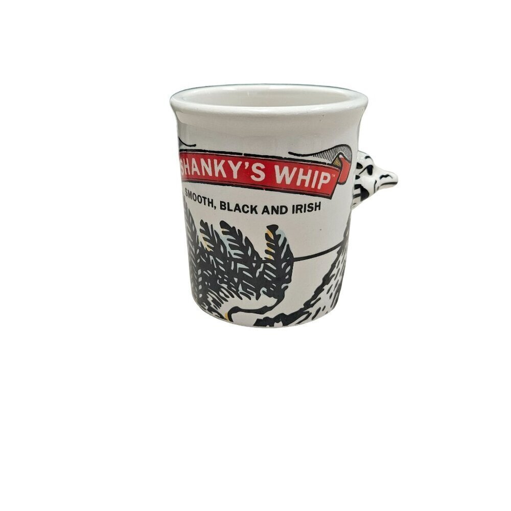 Shankys Whip Smooth Black & Irish Mug With  3D Animal Ostrich Handle‎